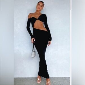 White Fox Boutique Black Cut-Out Dress